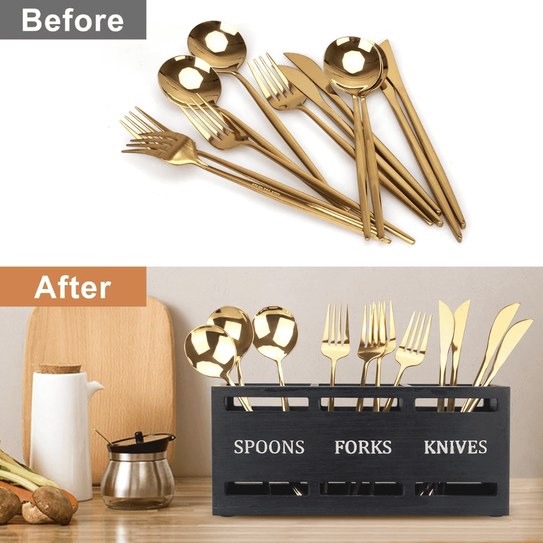 Wooden Cutlery Holder