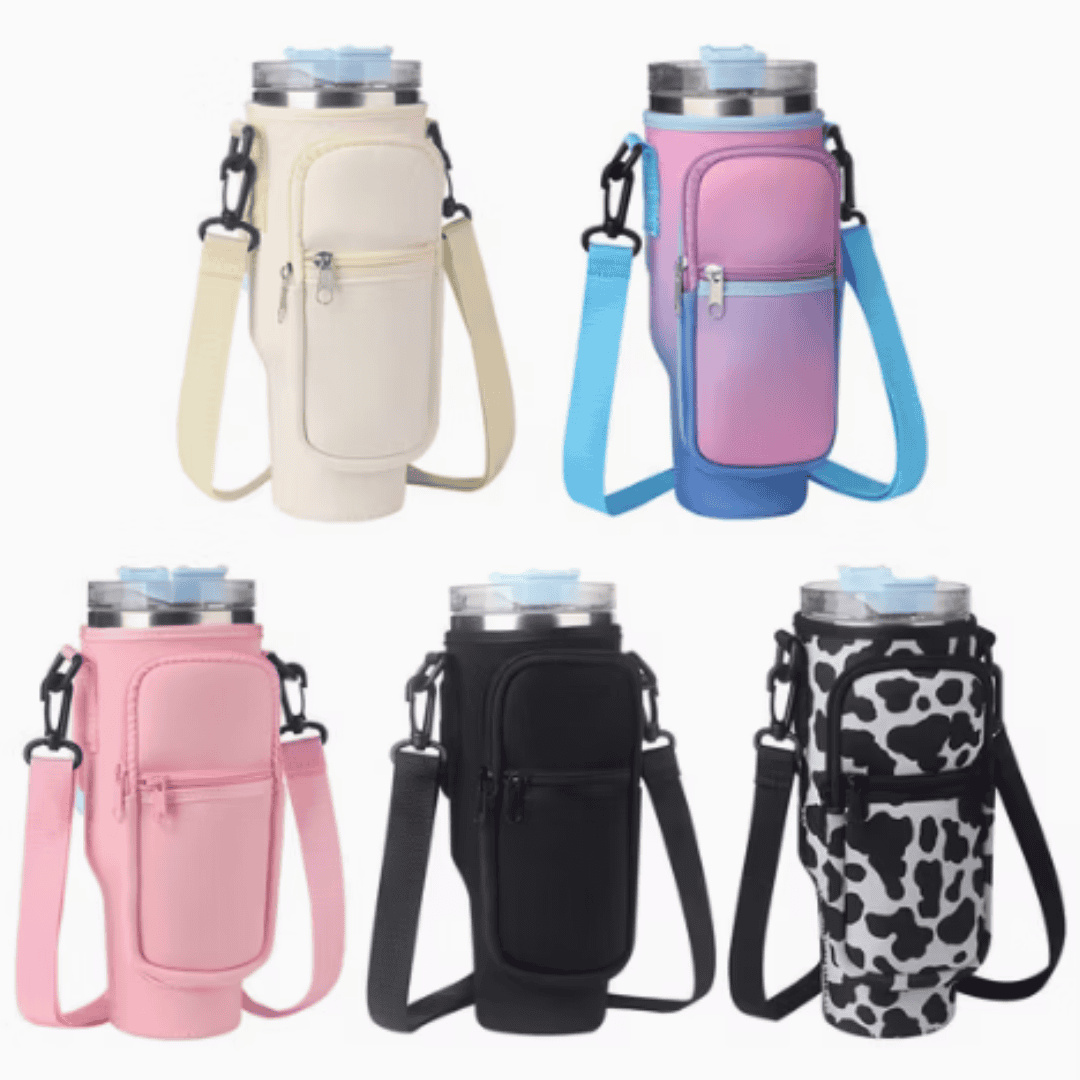 Portable Water Bottle Carrier Bag with Straps