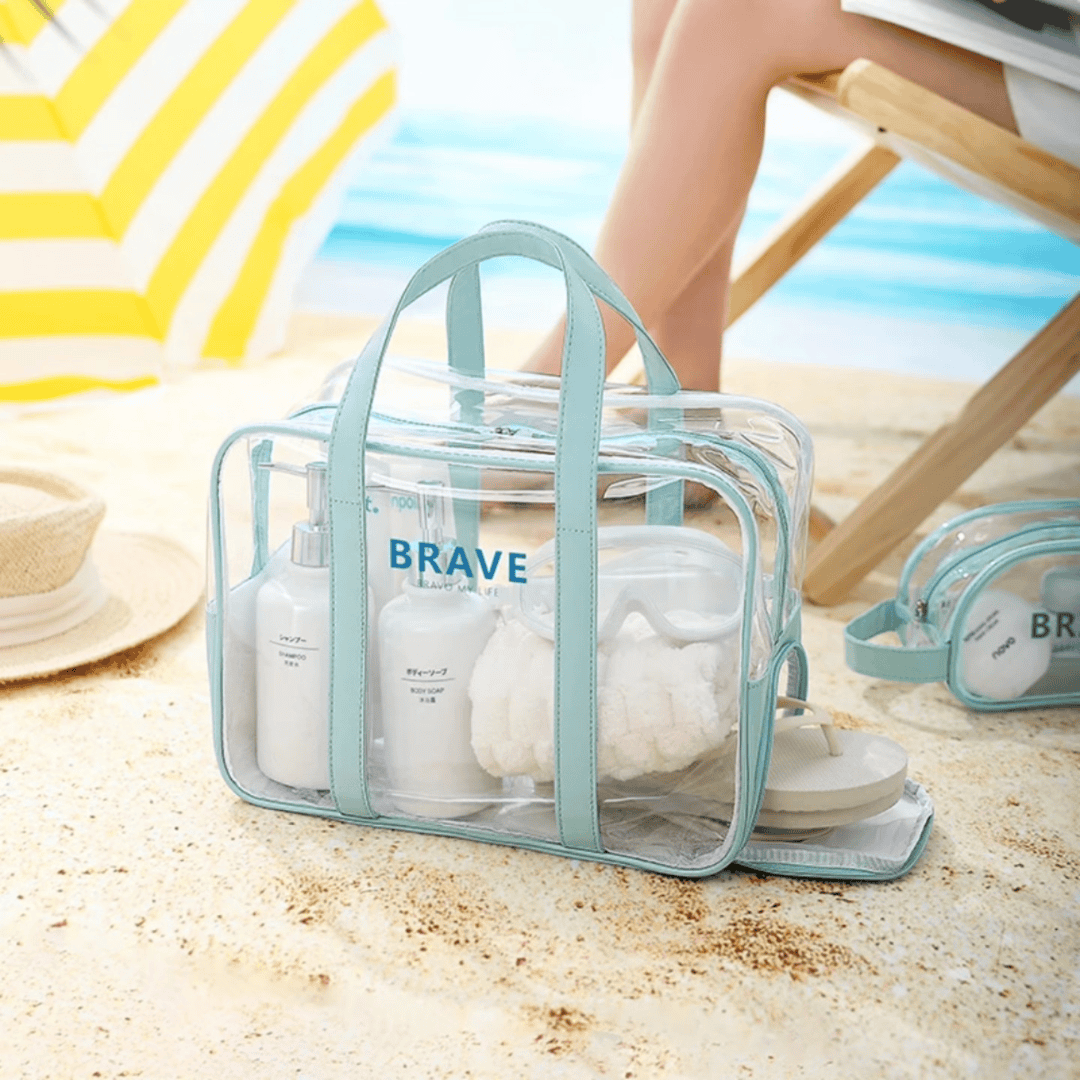 Large Capacity Wet Bag with Slippers Compartment