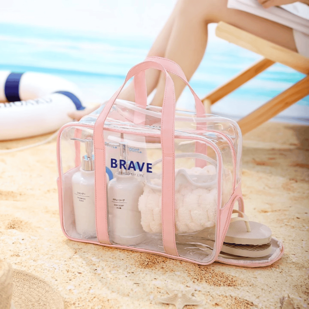 Large Capacity Wet Bag with Slippers Compartment