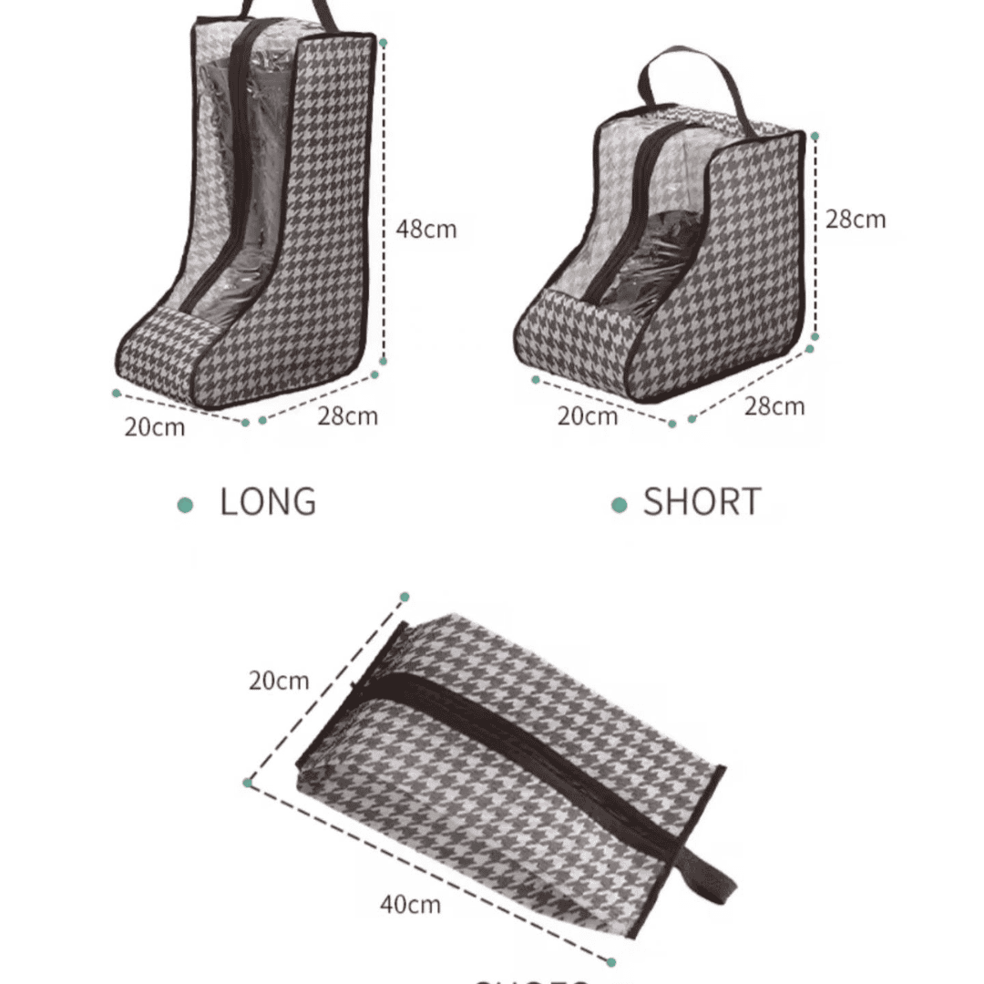 4pcs Boot Shoes Storage Bag Set with Handles