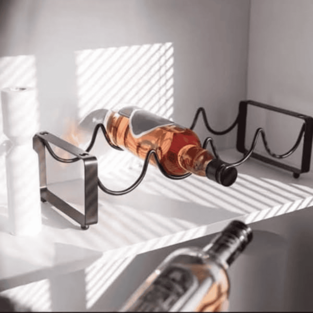 Metallic Carbon Wine Holder