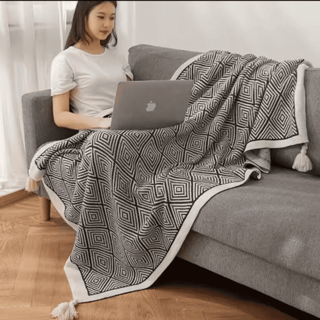Bohemian Knitted Throw Blankets