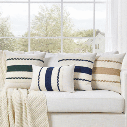 Decorative Pillow Case and Lumbar Pillow Case Set