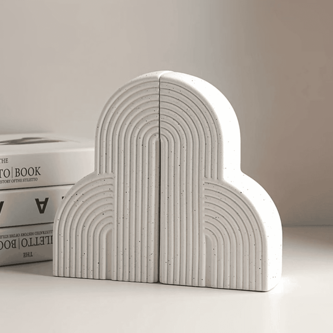 Arched Ceramic Bookend Holders - Image 3