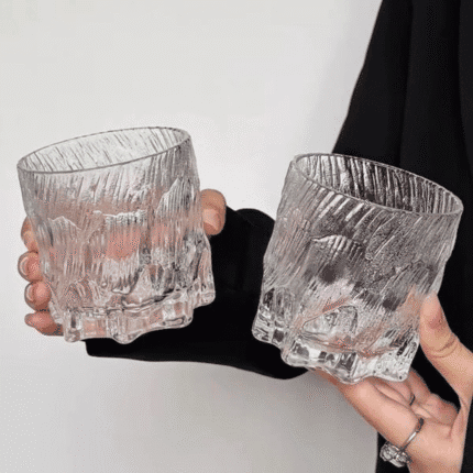 6Pcs Heavy Borosilicate Whiskey Glass