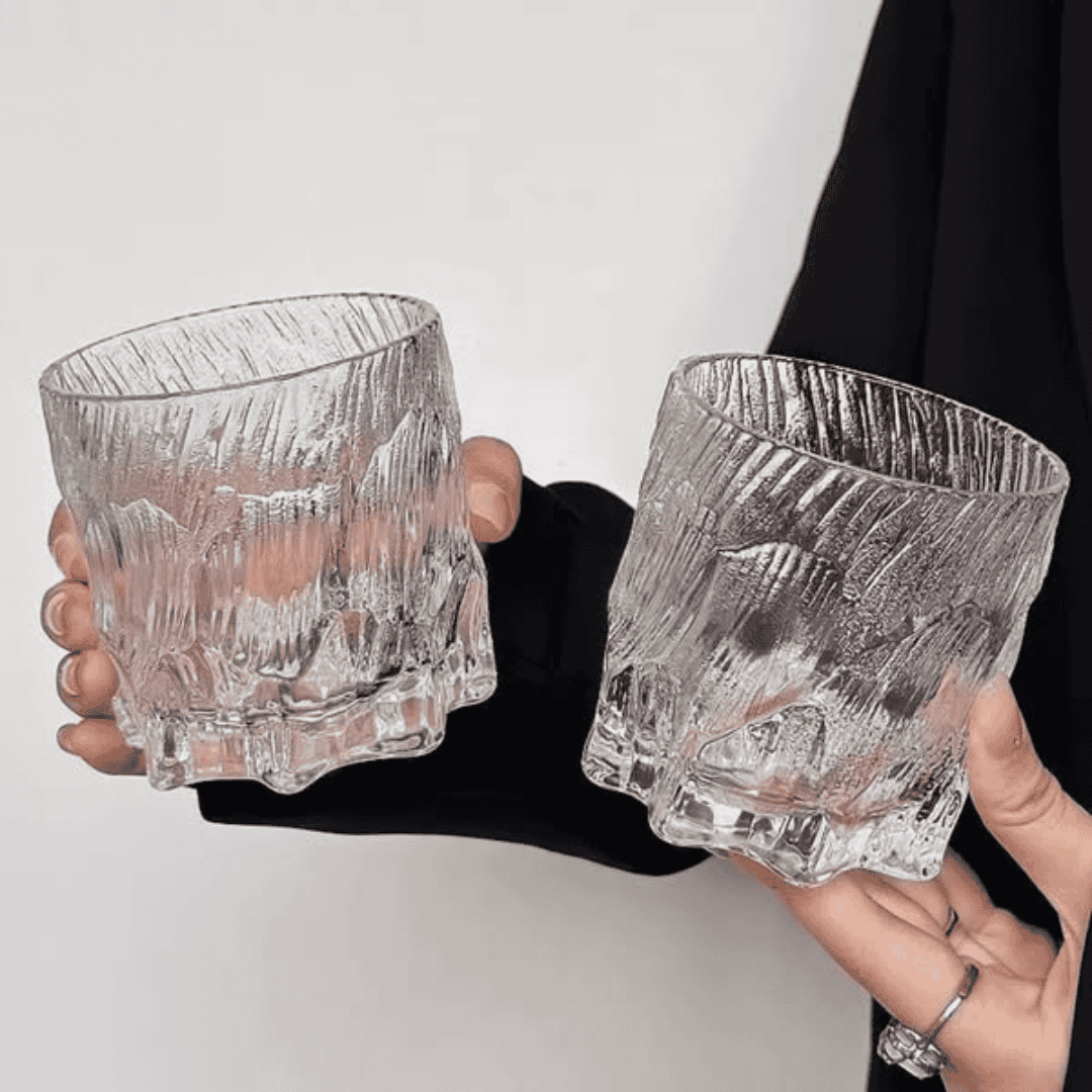 6Pcs Heavy Borosilicate Whiskey Glass