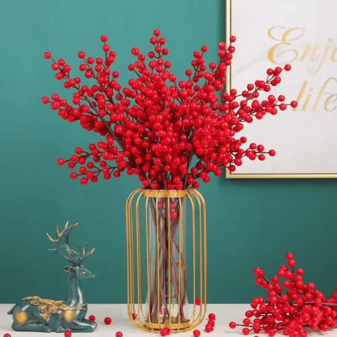 Modern Metal Bird Cage Shape Flower Glass Vase