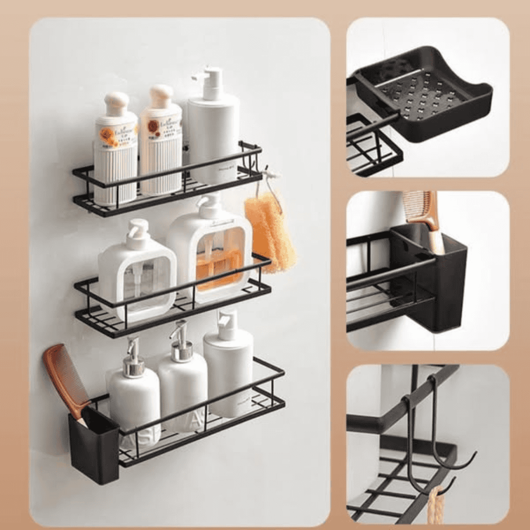 Eight-Piece Bathroom Organizer Set