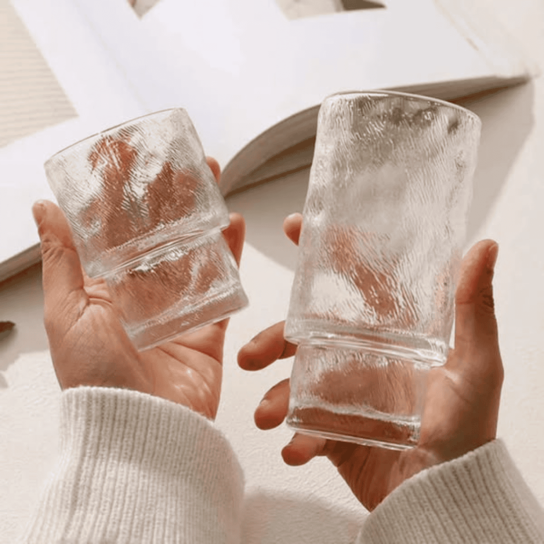 Six-Piece Vintage Iced Glasses