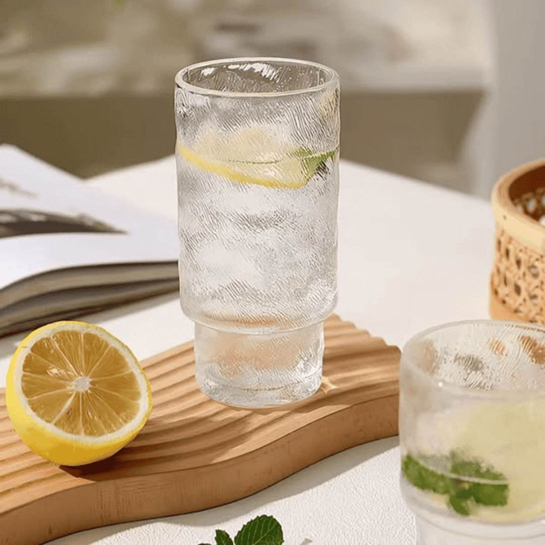 Six-Piece Vintage Iced Glasses