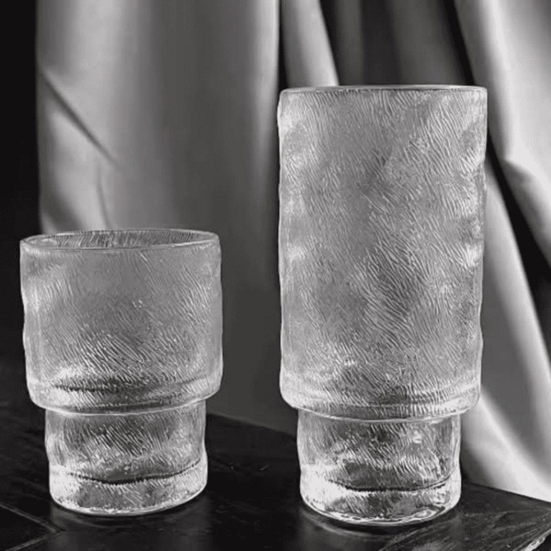 Six-Piece Vintage Iced Glasses