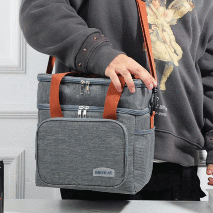 Double Compartment Insulated Lunch Bag