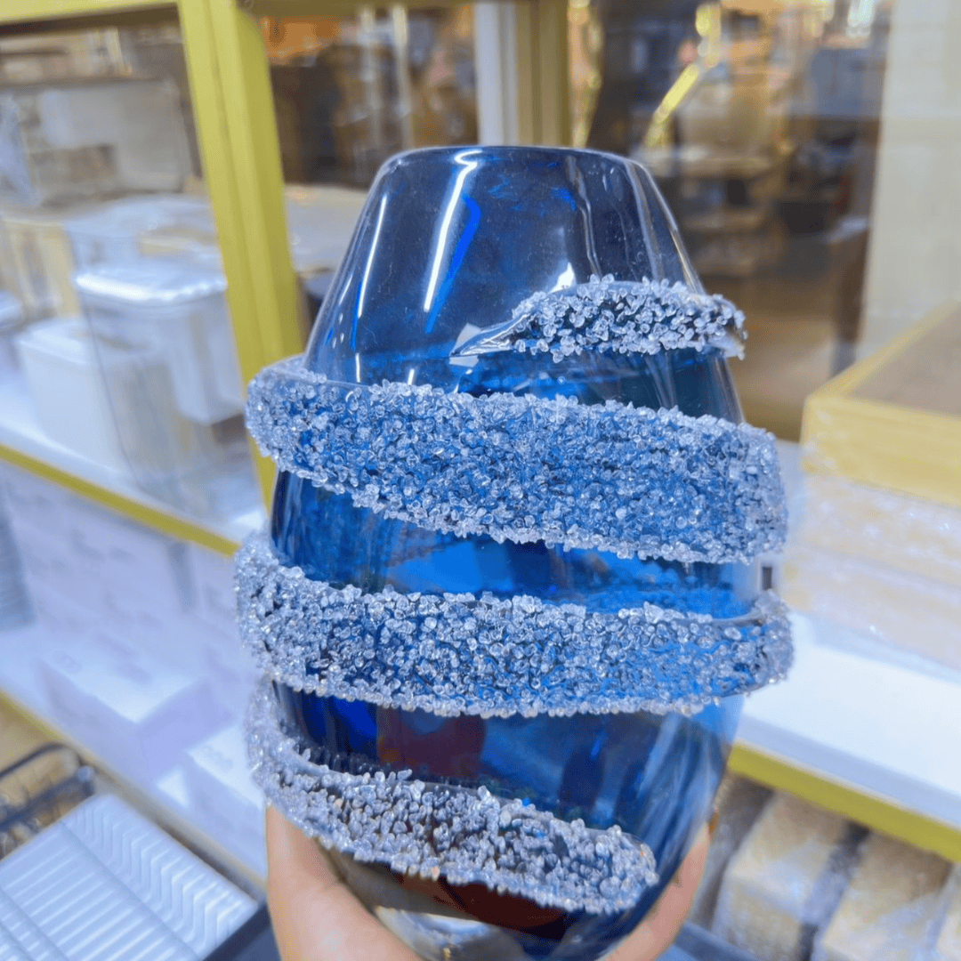 Circular Line Gold Glass Vase