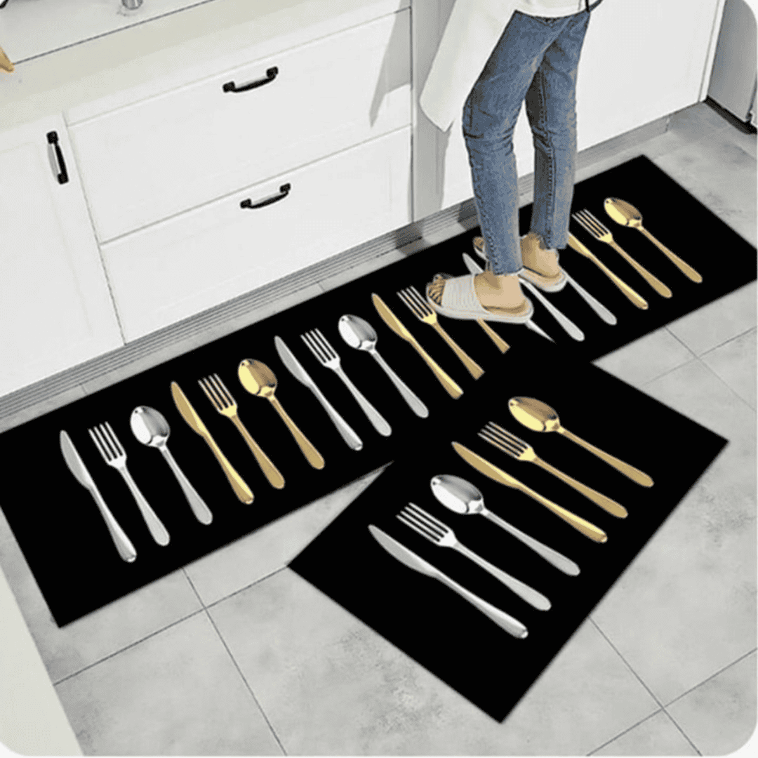 2pcs Rubber Kitchen Mats