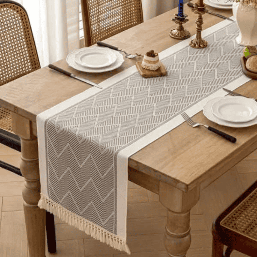 Braided Cotton Linen Table Runner