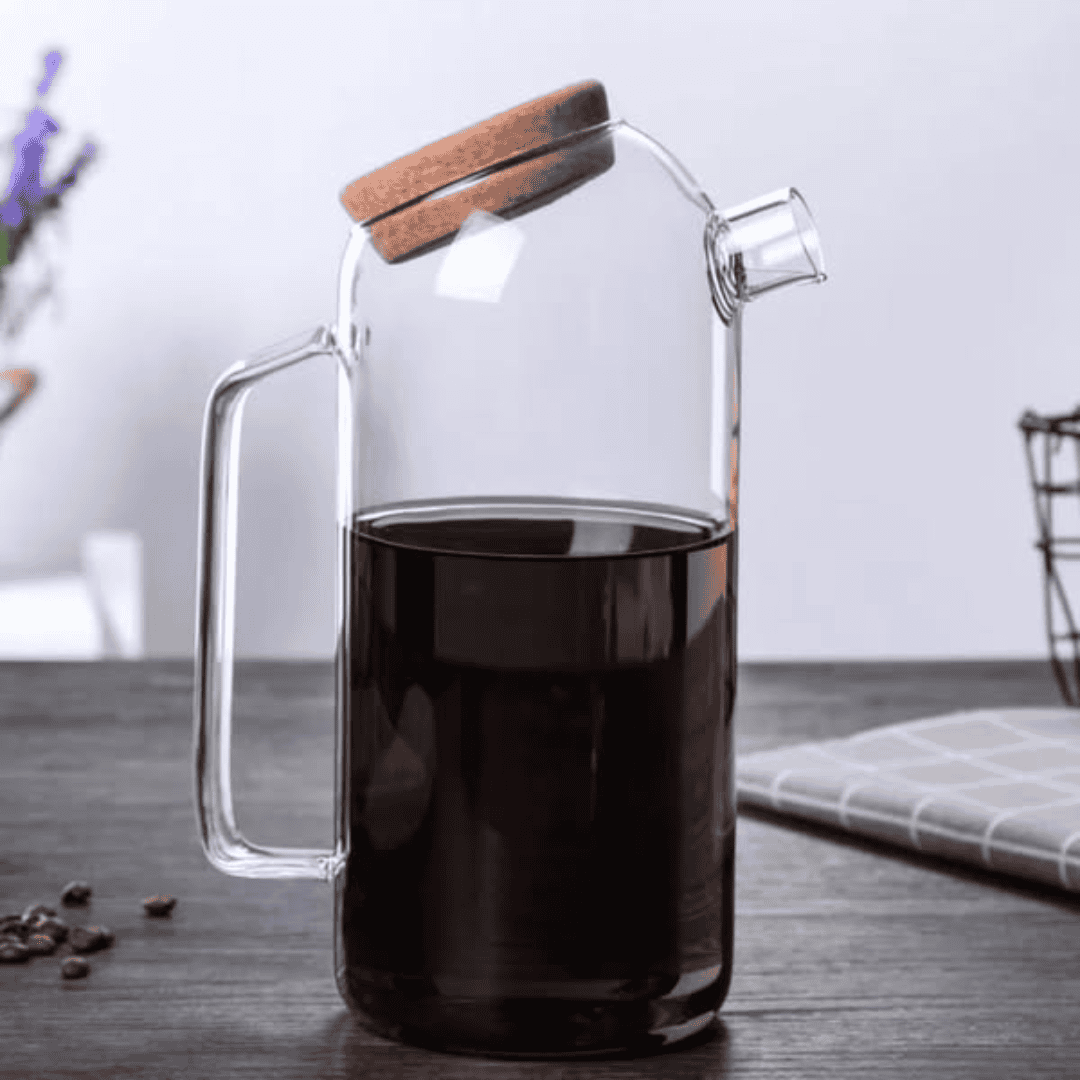 1800ml Borosilicate Juice Pitcher with Cork Lid