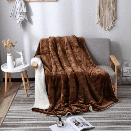 Double Layer Sherpa Throw Blanket