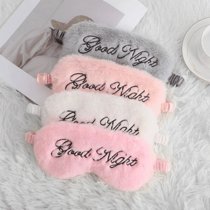 Embroidered Fleece Sleeping Masks