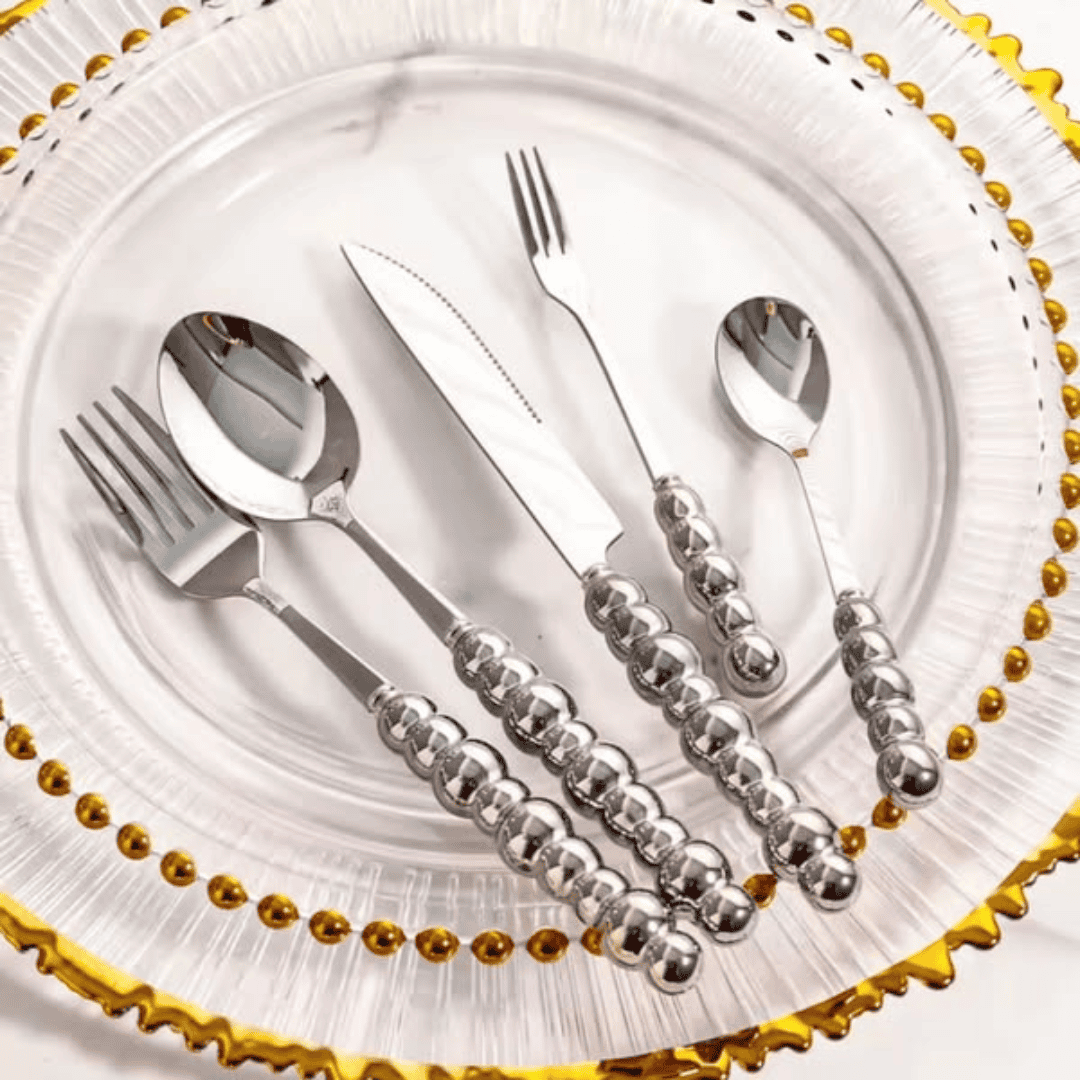 24Pcs Gold Cutlery Set