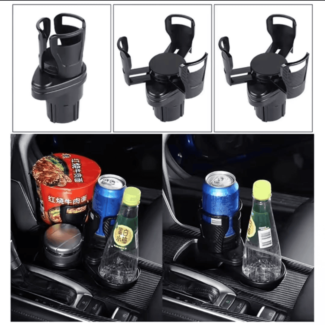 Expandable Dual Slot Car Cup Holder