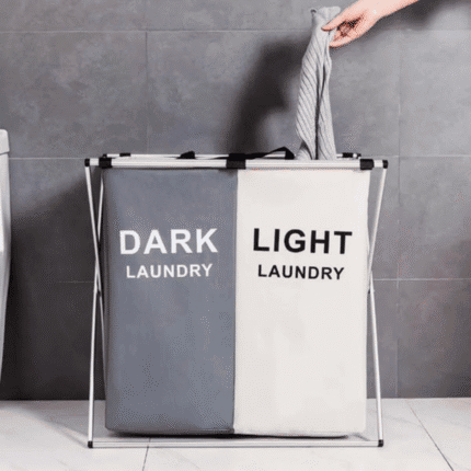 2 Compartment Foldable Laundry Basket