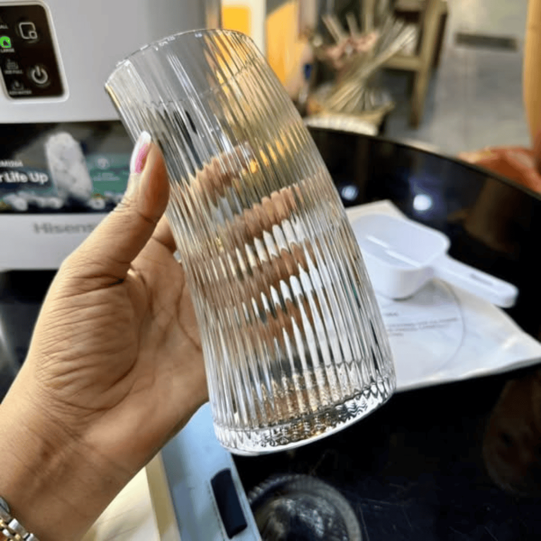 6pcs Vertical Striped Glassware