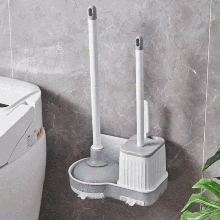 3 in 1 Toilet Brush and Plunger Set