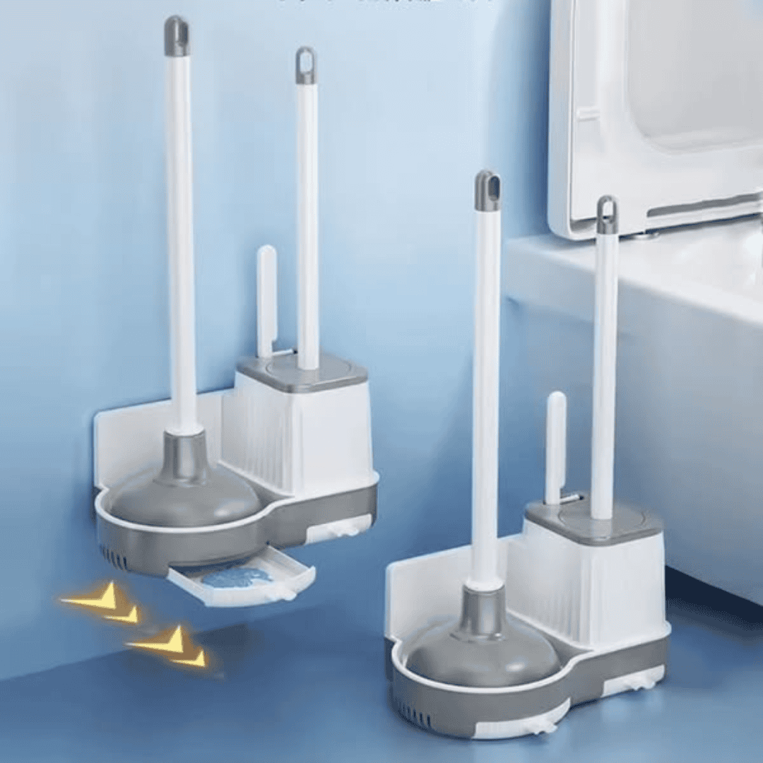 3 in 1 Toilet Brush and Plunger Set