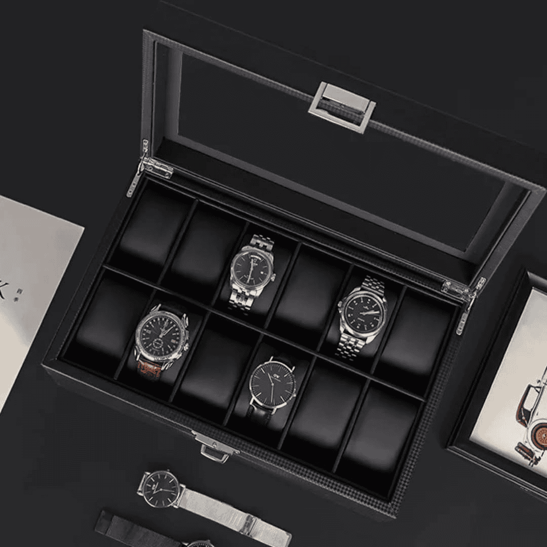 24 Slots Leather Watch Organizer