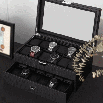 24 Slots Leather Watch Organizer