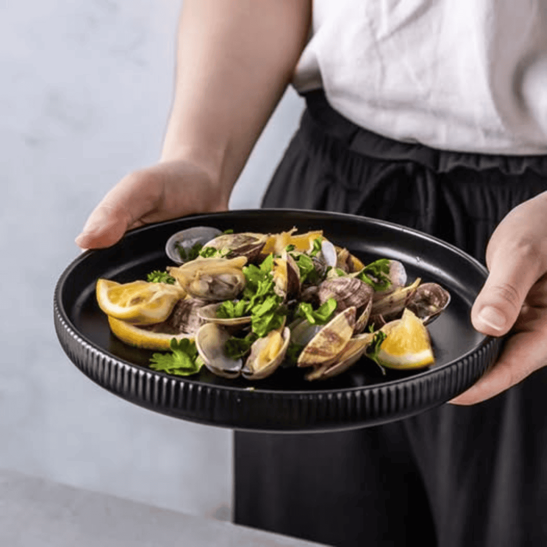 6 Pcs Black Plates