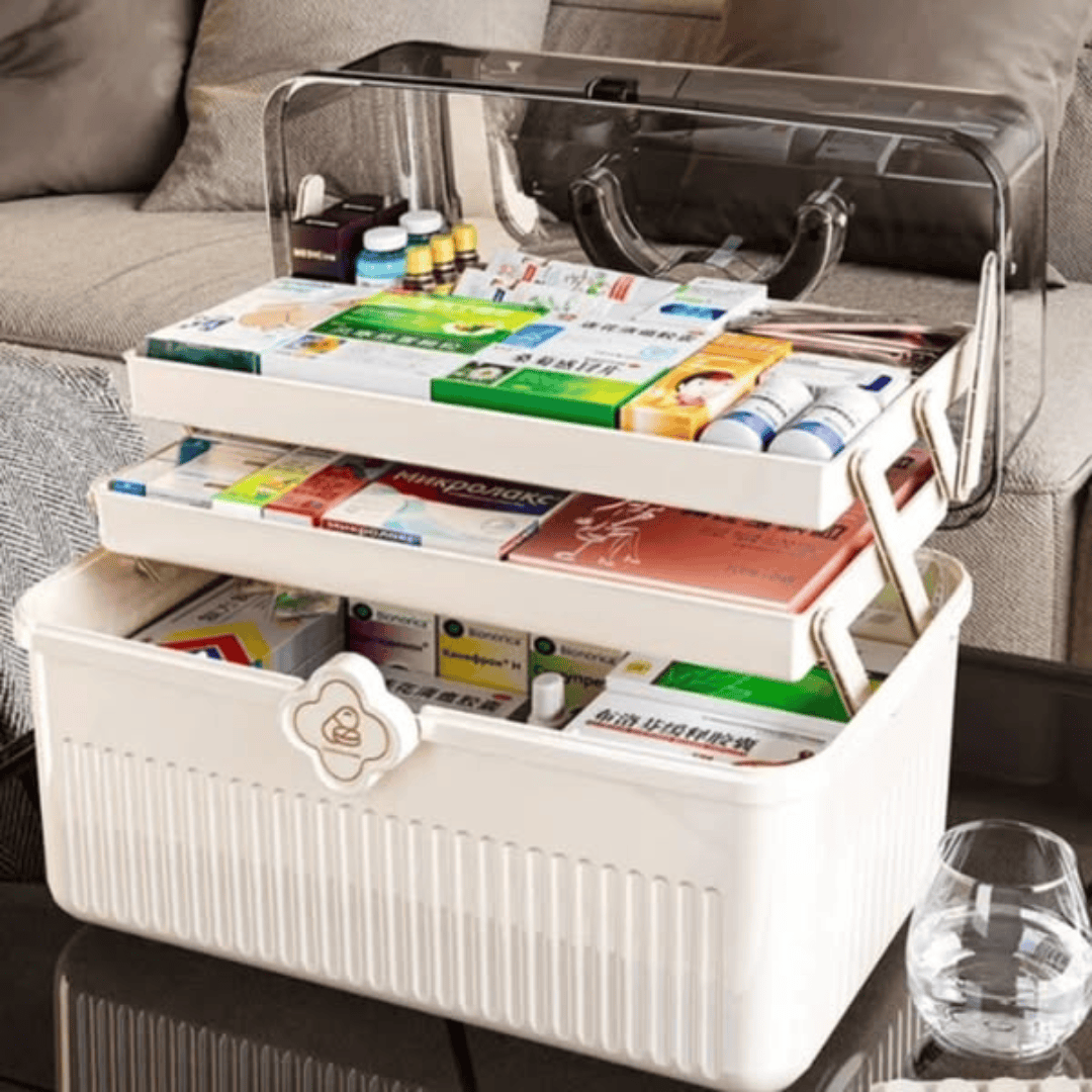 3-Layered Portable Medicine Storage Box