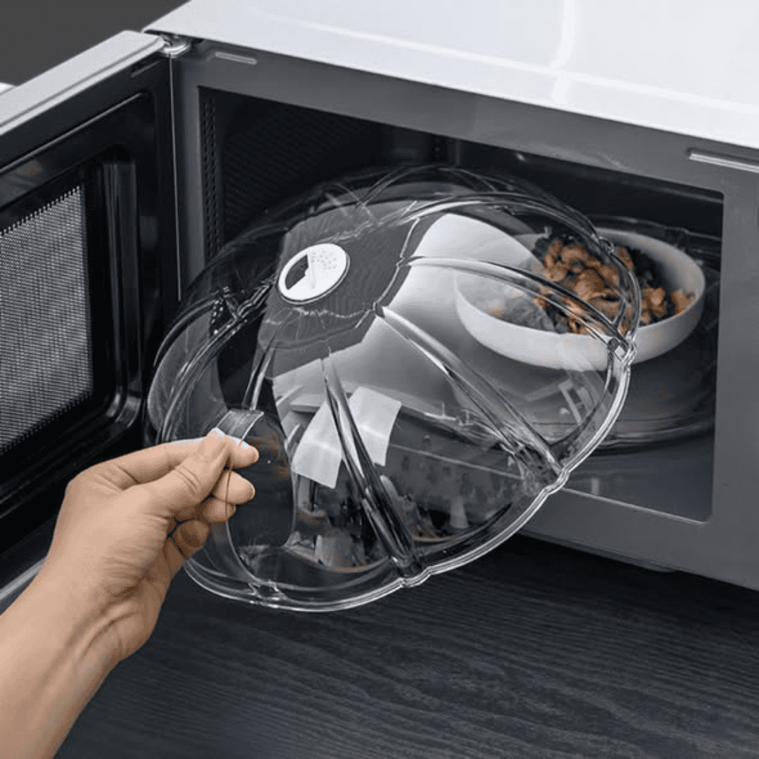 Microwave Splatter Cover with Transparent Base Plate