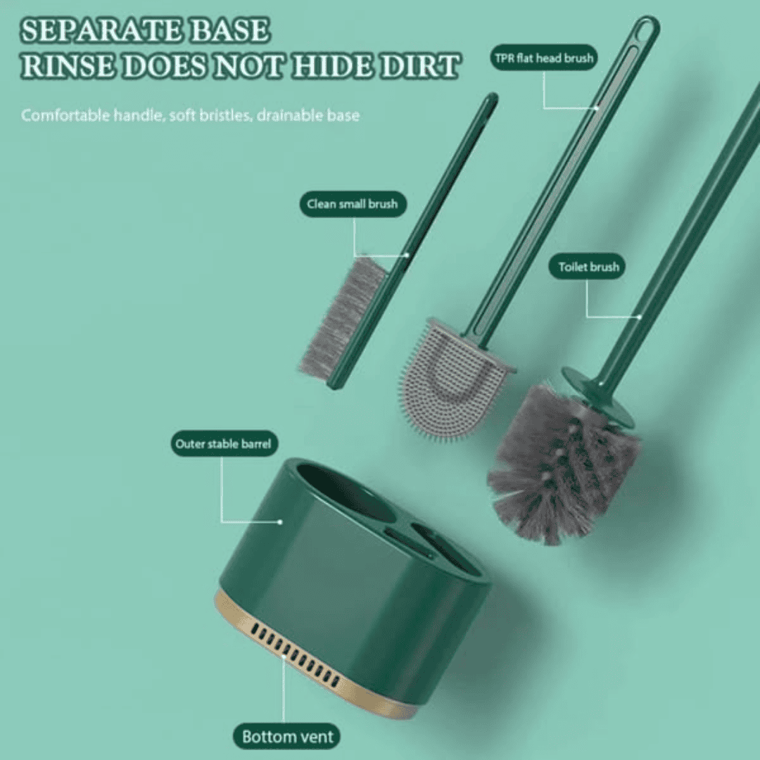 3-in-1 Wall Mounted Toilet Brush Cleaning Set