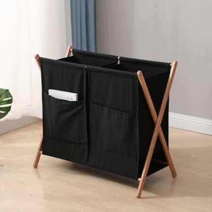 Foldable Partitioned Laundry Basket
