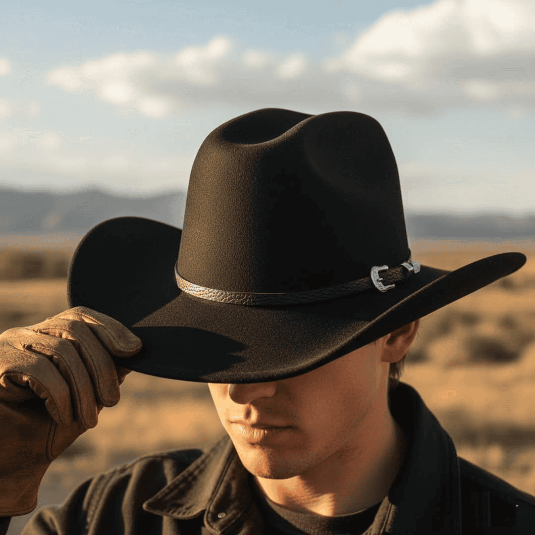 Cowboy Hats with Detailed Band Accent
