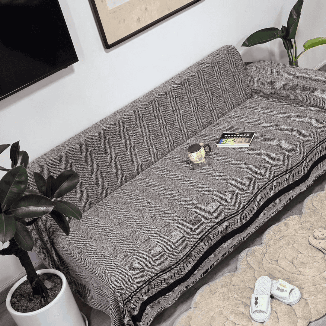 7-Seater Reversible Chenille Cotton Sofa Covers