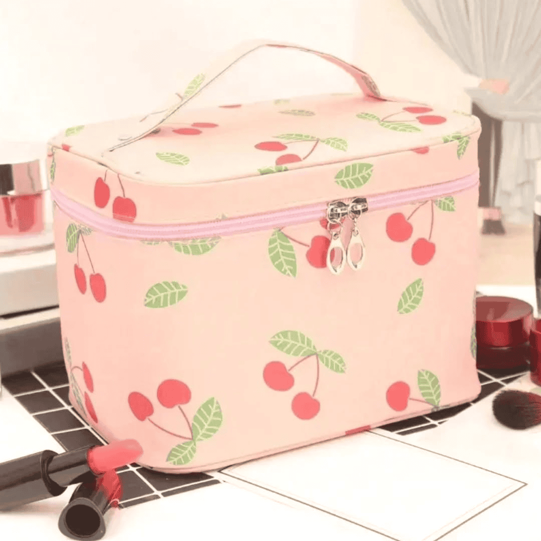 Floral Portable Cosmetic Makeup Toiletry Bags