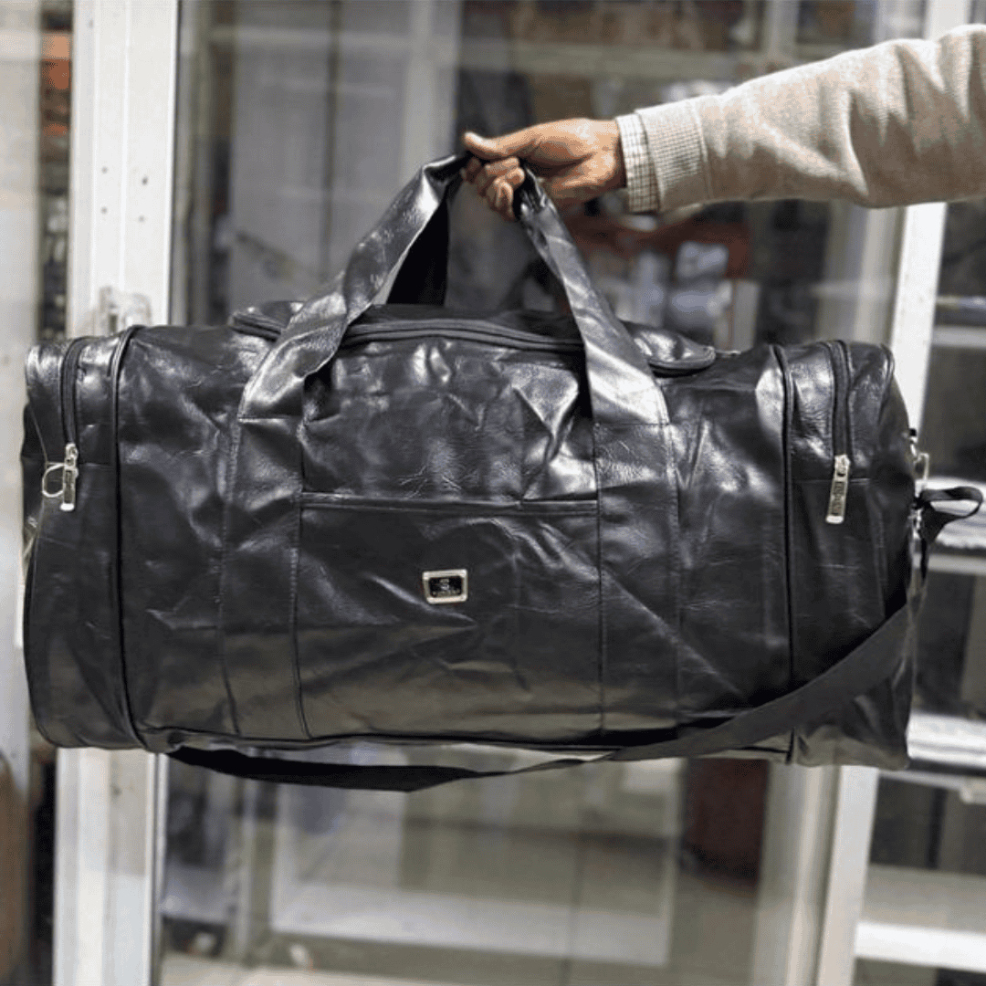 PU Leather Large Travel Duffel Bag