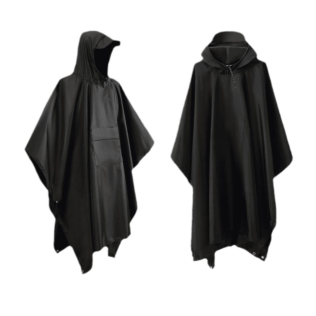 Unisex Adult Rain Poncho with Cap