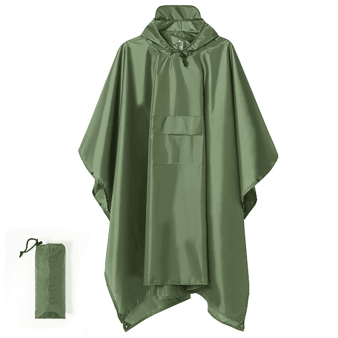 Unisex Adult Rain Poncho with Cap