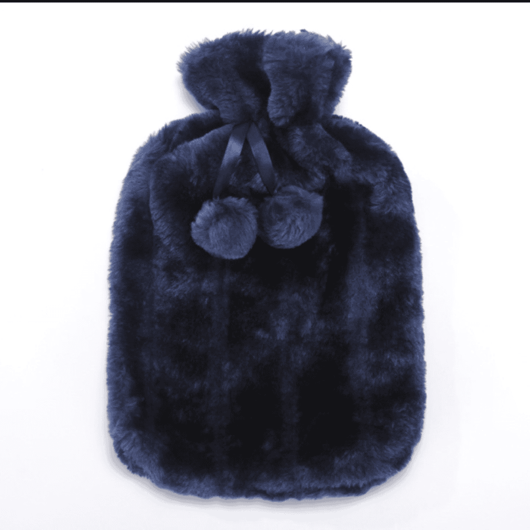 Thermal Heat Bottle with Rabbit Fur Cover