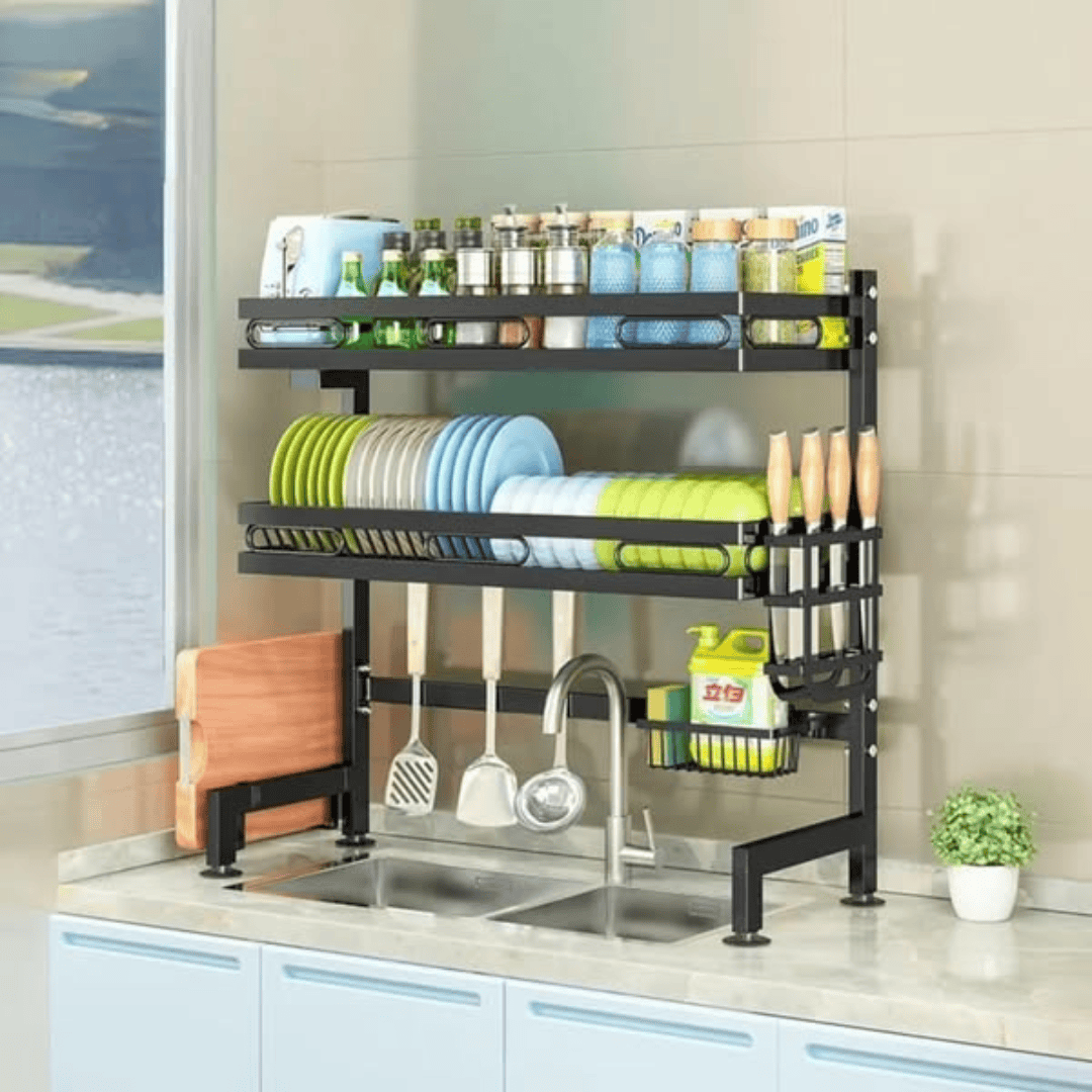Heavy Duty Over-the-Sink Double Dish Rack