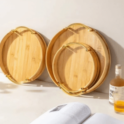 3pcs Multi-functional Bamboo Food Storage Trays