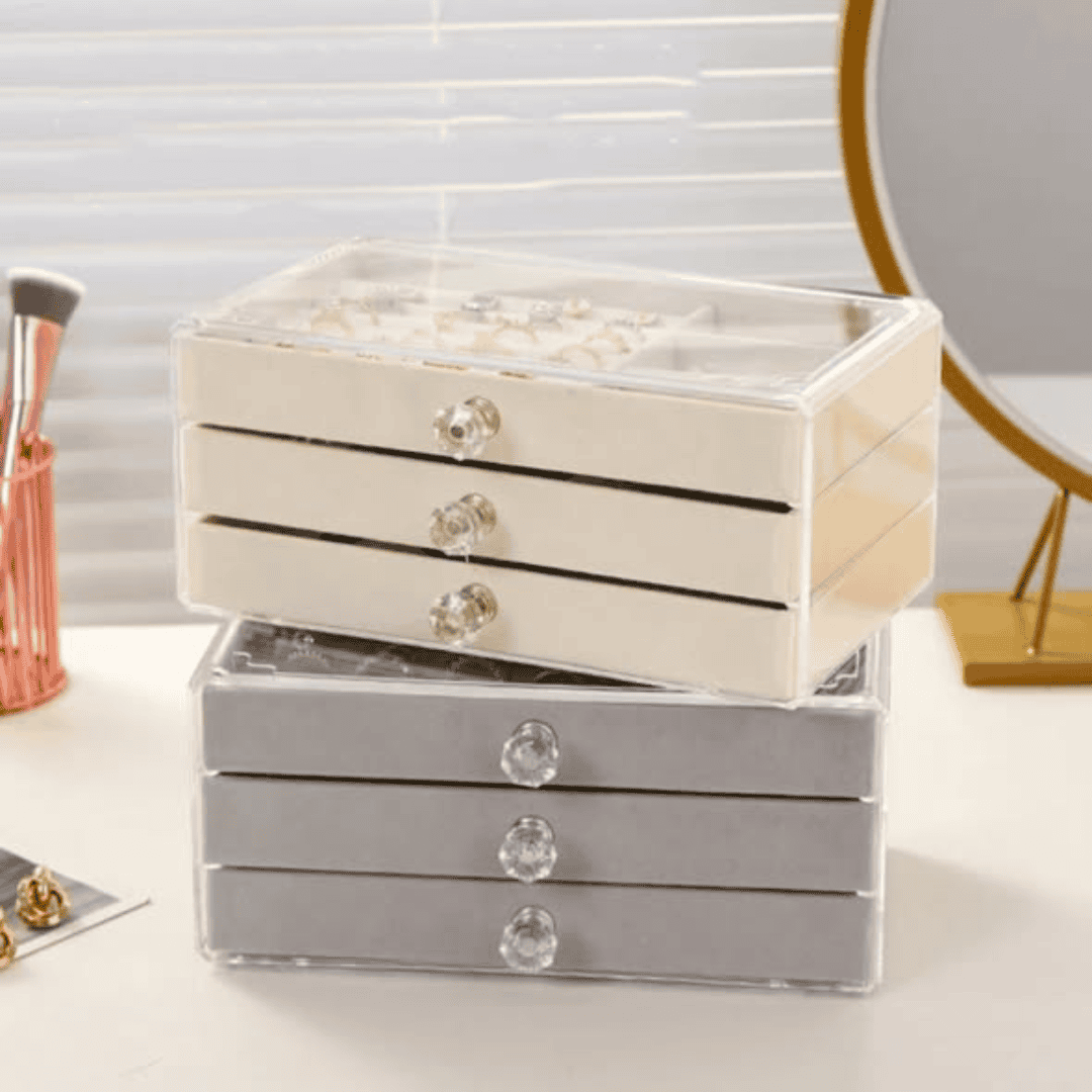 3-Layer Flannel Jewelry Box Drawer