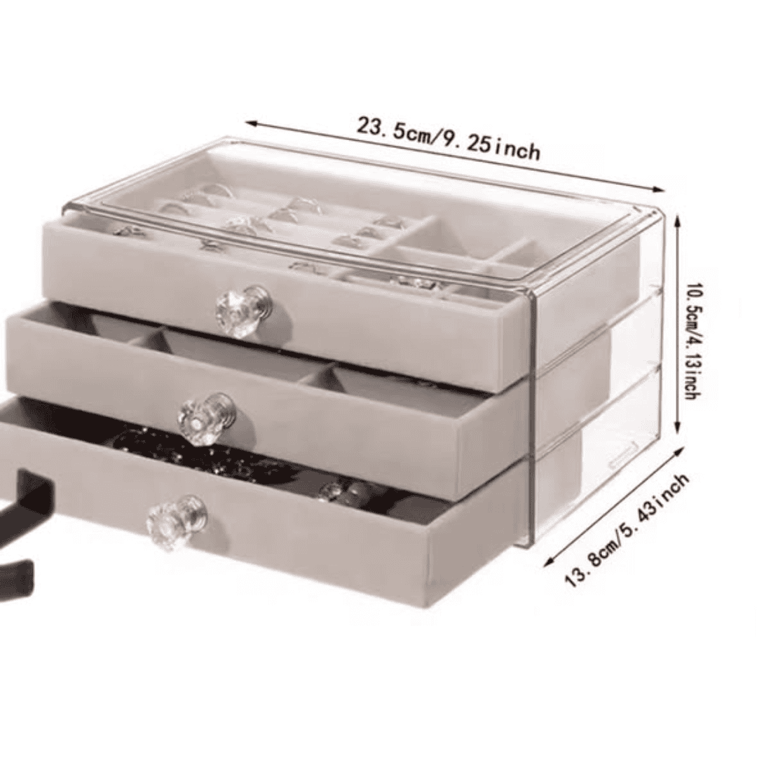3-Layer Flannel Jewelry Box Drawer