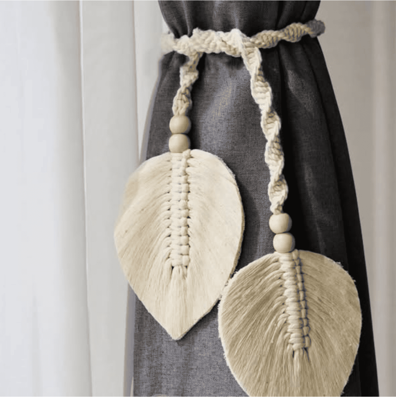 Leaf Curtains Tie with Straps