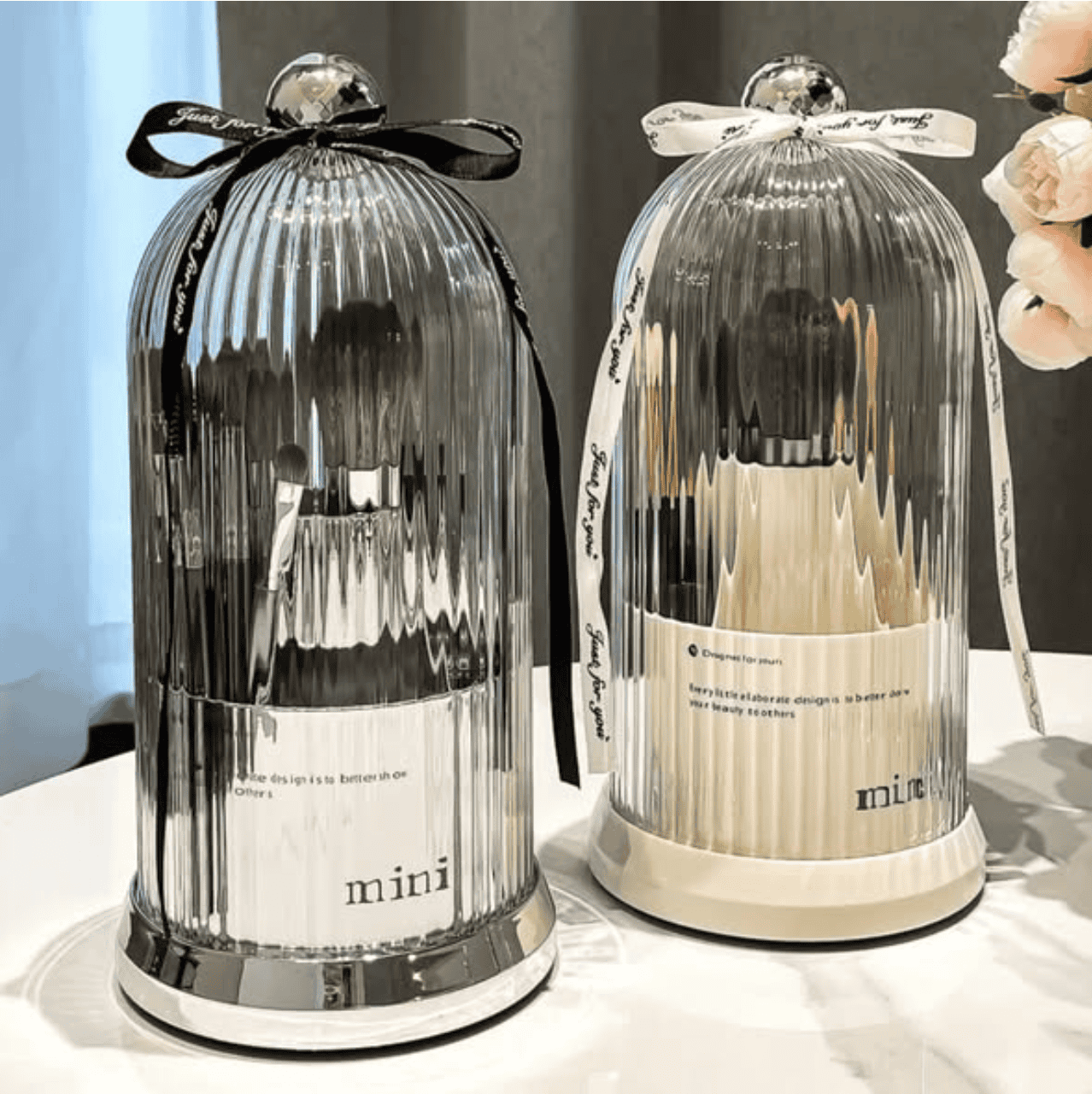 360 Rotating Desktop Makeup Brushes Holder