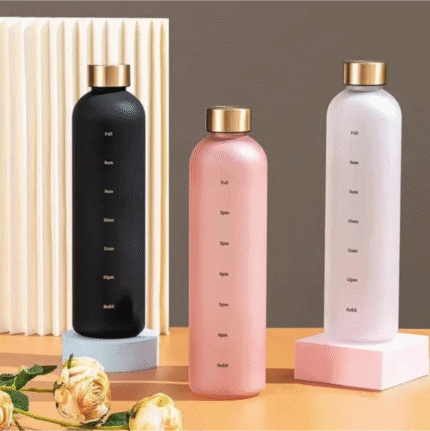 Water Bottle 1000ml Frosted Plastic Space Cup